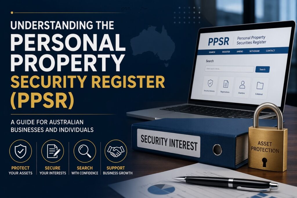 Security interests and PPSR registration Australia